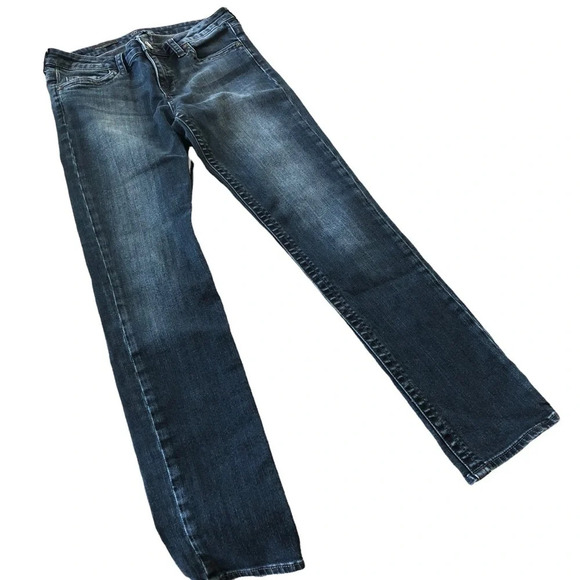 Kut From The Kloth Size 4 Stevie Straight Leg Medium Wash Jeans Mid Rise Stretch - Picture 1 of 6